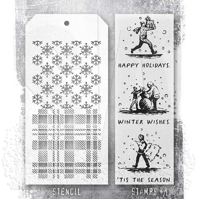 Tim Holtz Mixed Media Stamps & Stencil #76 Tim Holtz Mixed Media Stamps & Stencil #76