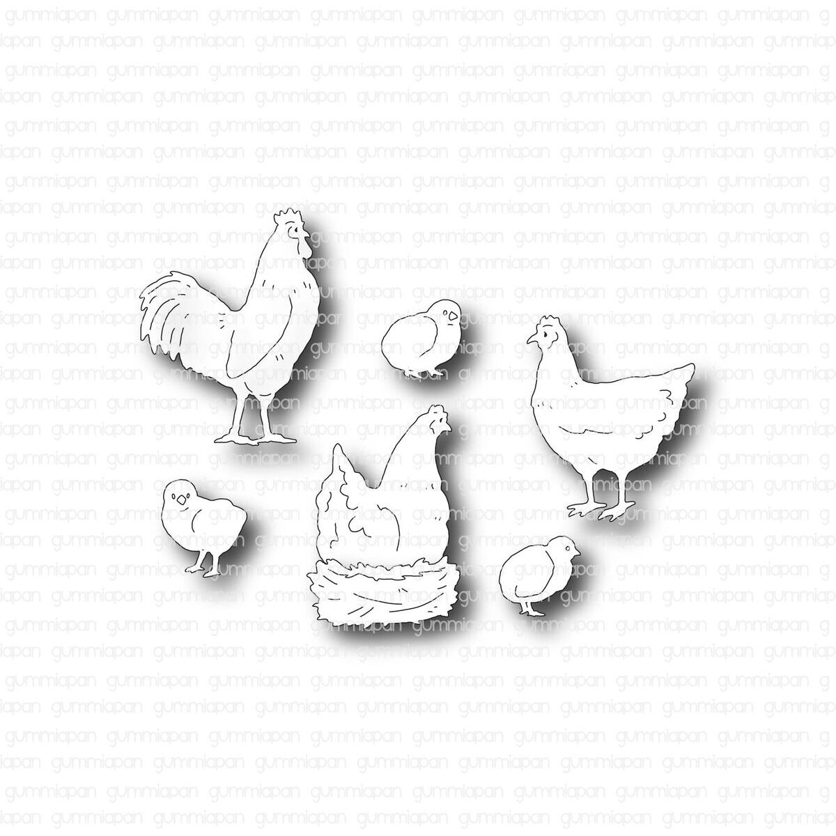 Stanze Rooster, hens and chickens