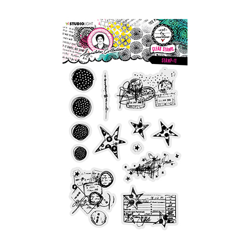 Clear Stamp Grungy Stars & Dots