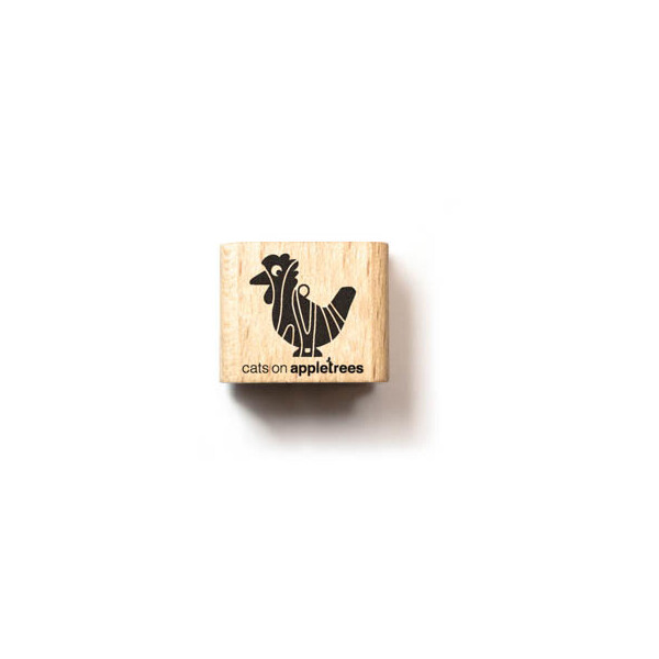 Ministempel Holzanhänger Huhn