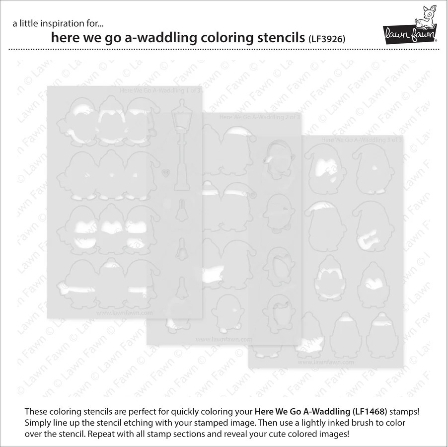 Coloring Stencil Here We Go A-Wadding