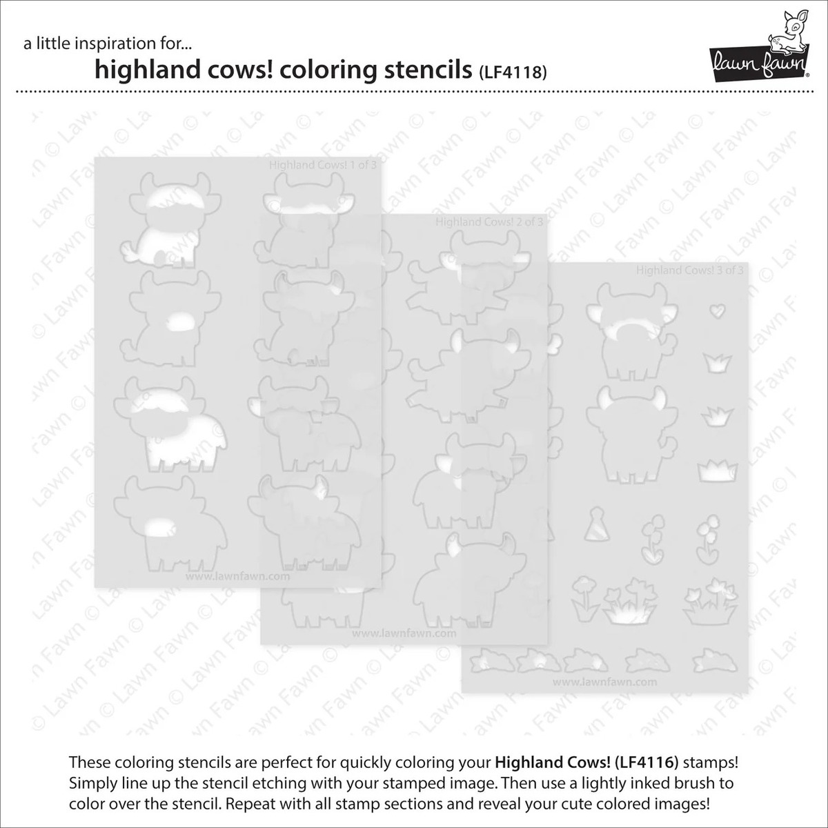 Coloring Stencils Highland Cows!