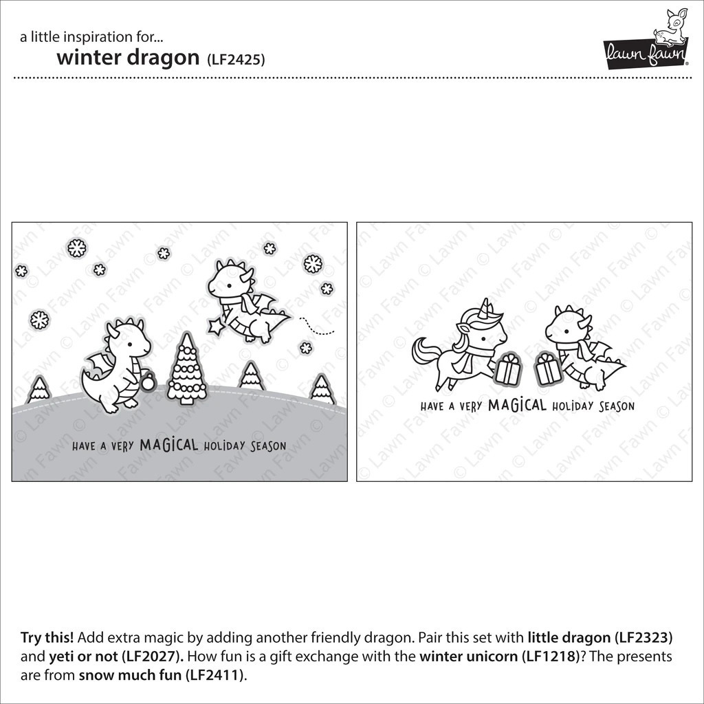 Set Stempel/Stanzen Winter Dragon