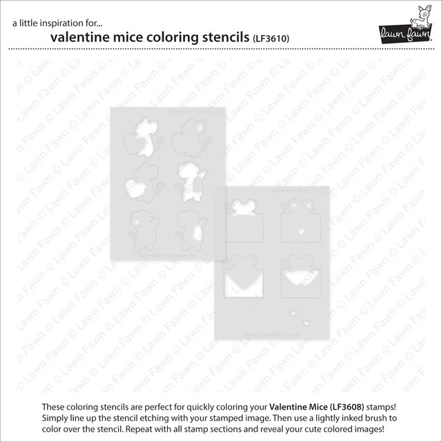 Coloring Stencils Valentine Mice