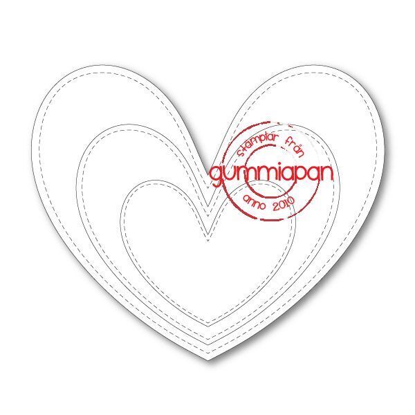 Stanze Stitched Symmetric Hearts