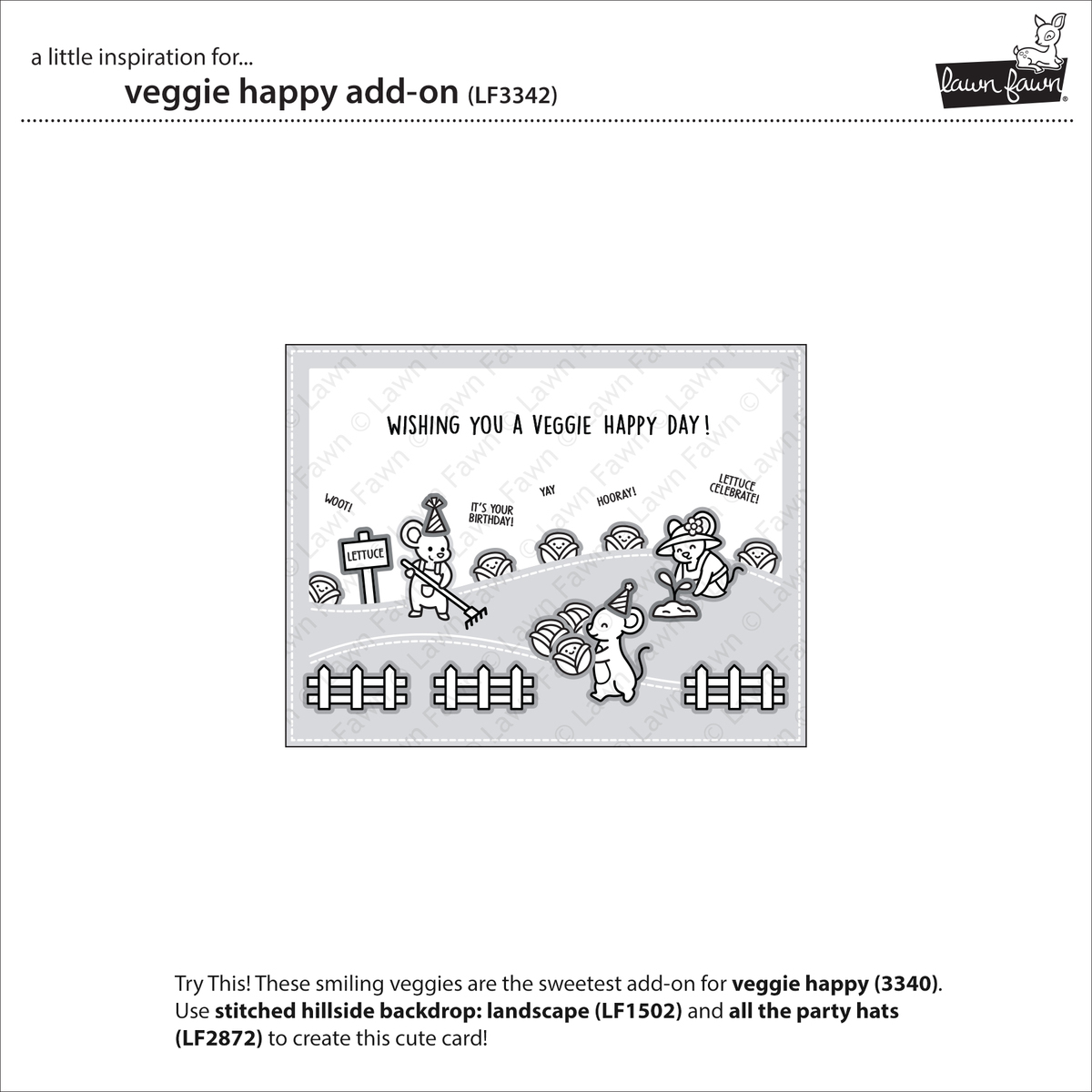 Clear Stamps Veggie Happy Add-On