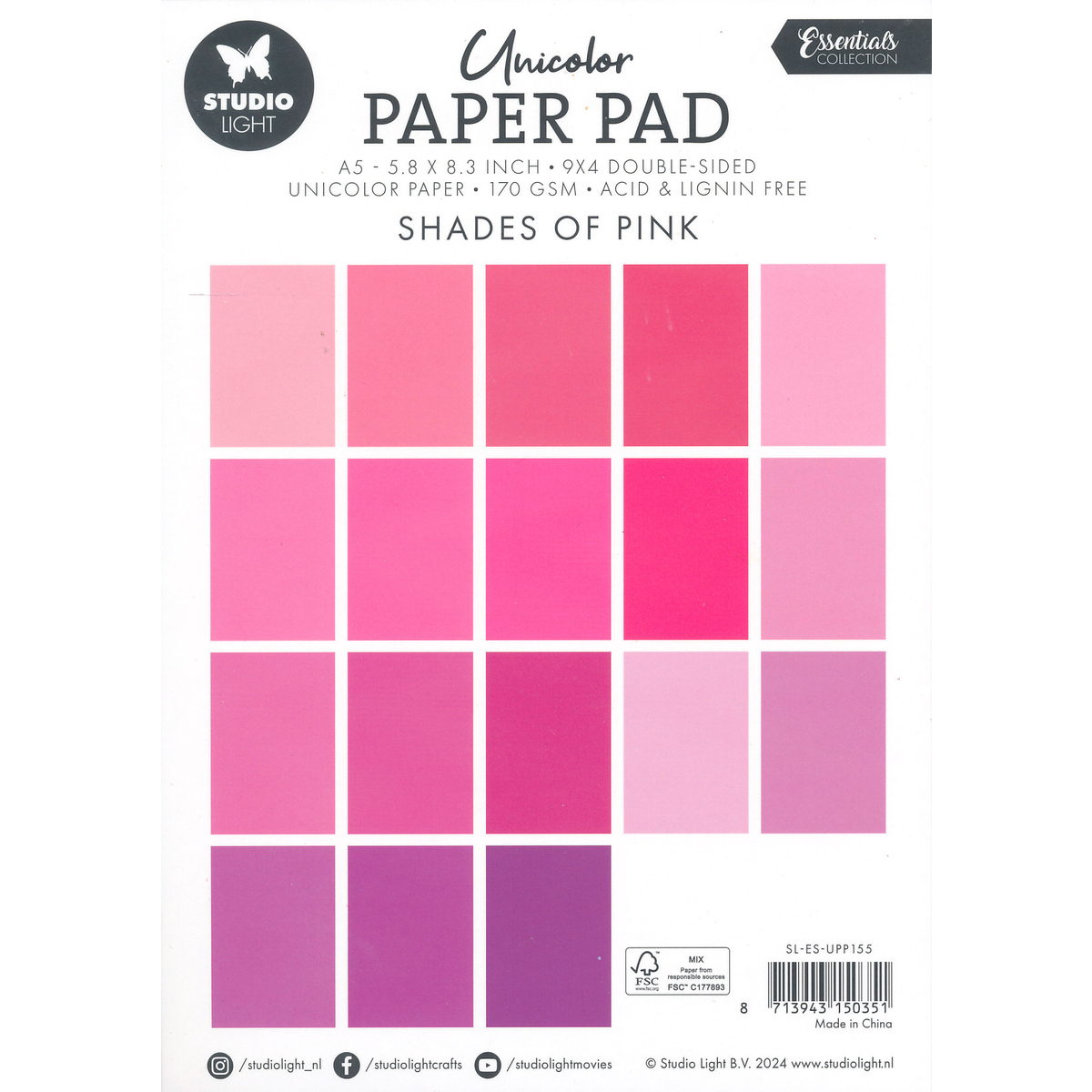 Studio Light Paper Pad Pink