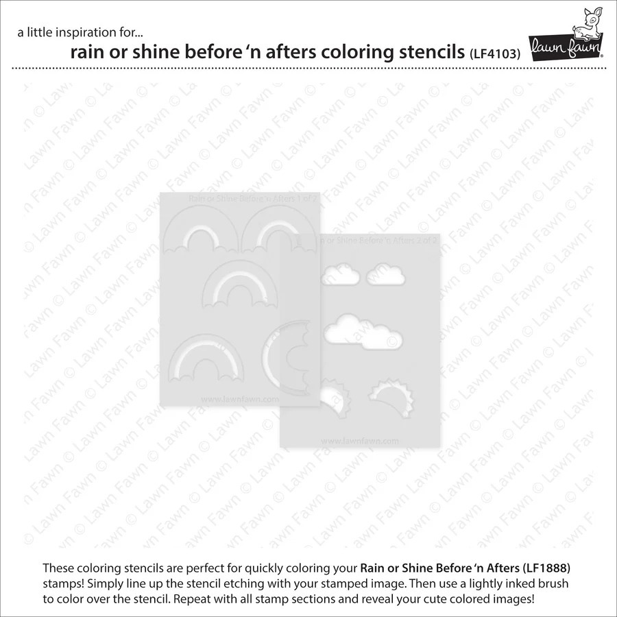 Coloring Stencil Rain oder Shine Before 'n Afters