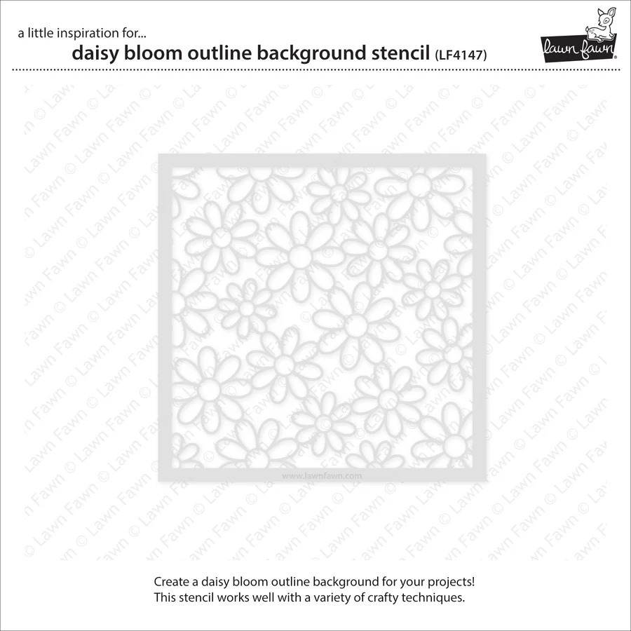 Schablone Daisy Bloom Outline Background