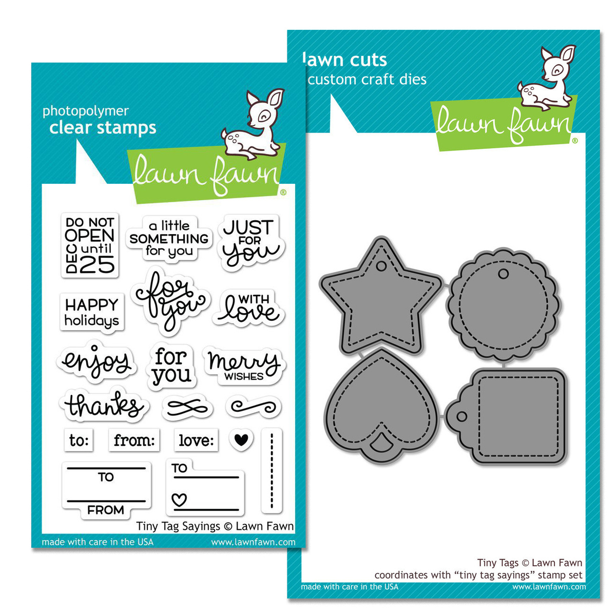 Set Stempel/Stanzen Tiny Tags Sayings