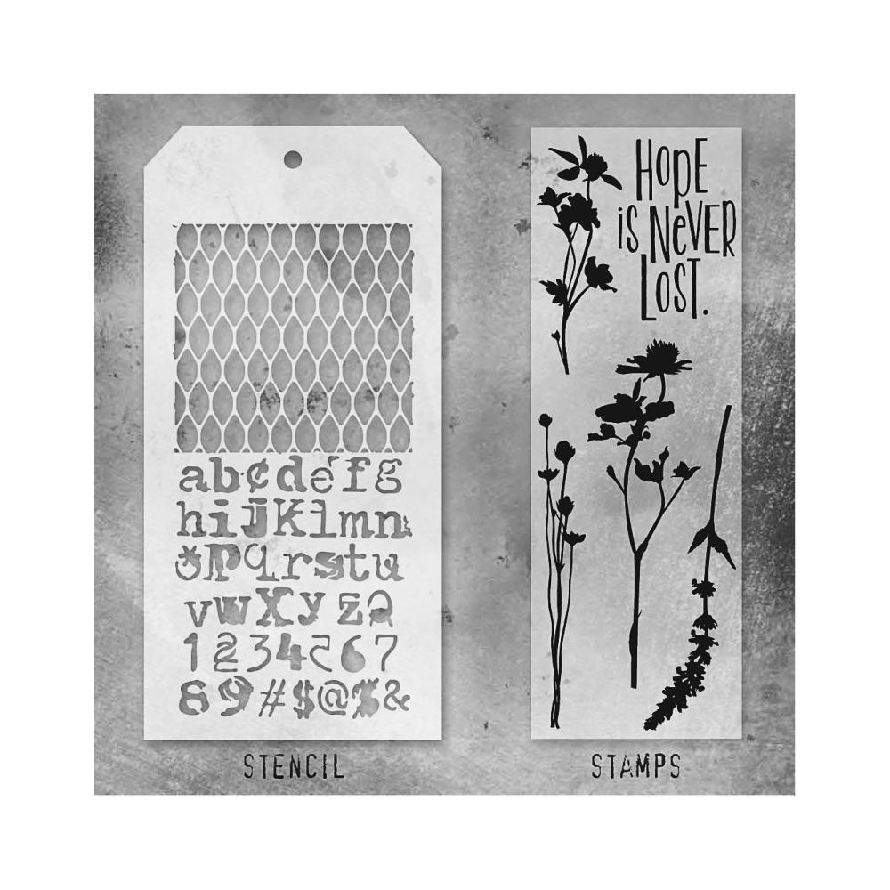 Tim Holtz Mixed Media Stamps & Stencil #21 Tim Holtz Mixed Media Stamps & Stencil #21