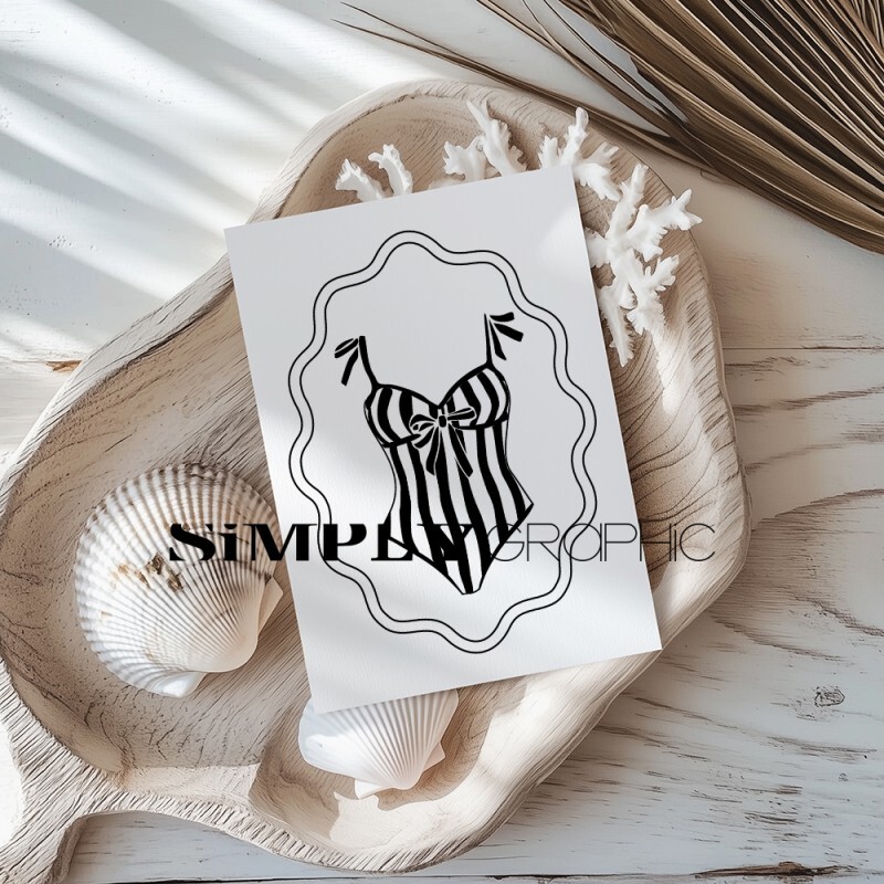 Clear Stamp Maillot de bain rayé