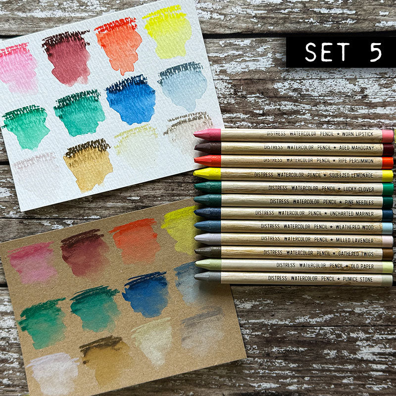 Distress Watercolor Pencils Kit #5