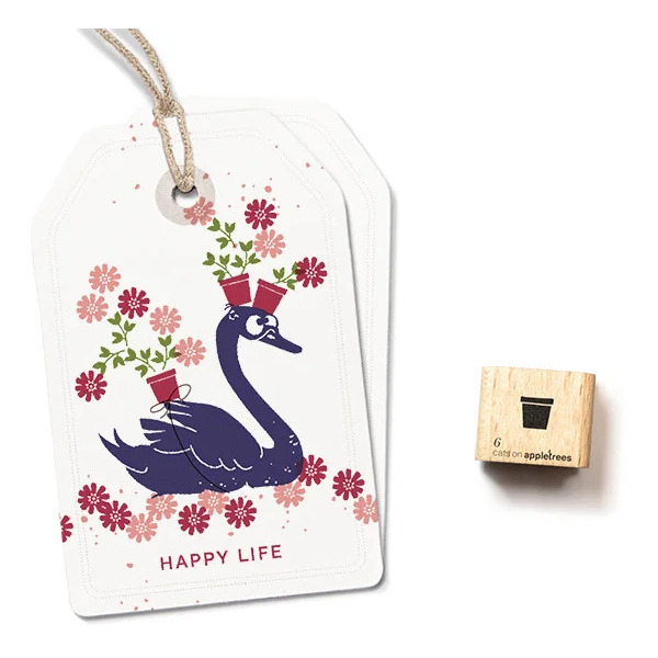 Ministempel Blumentopf 6