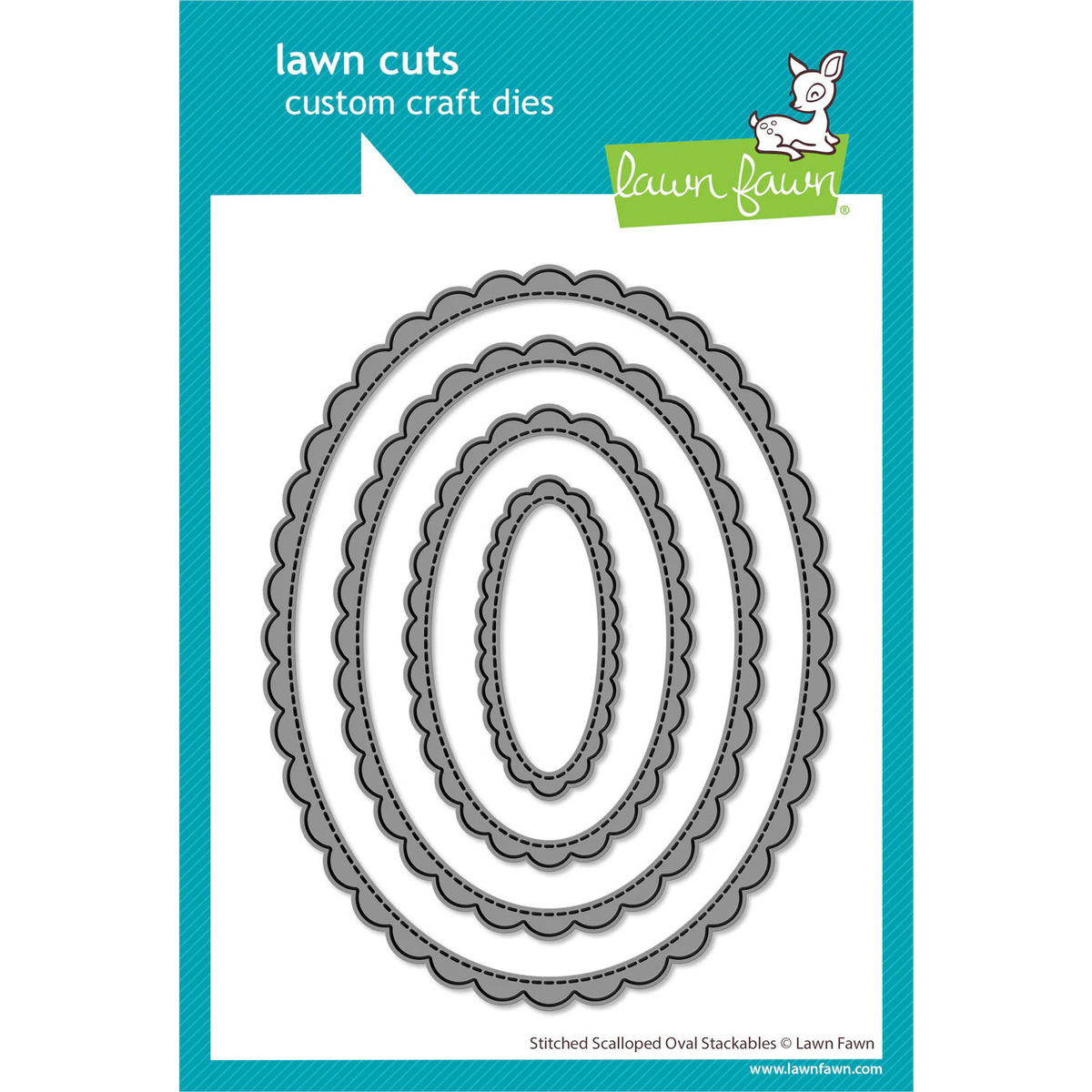 Stanzen Stitched Scallop Oval Stackables