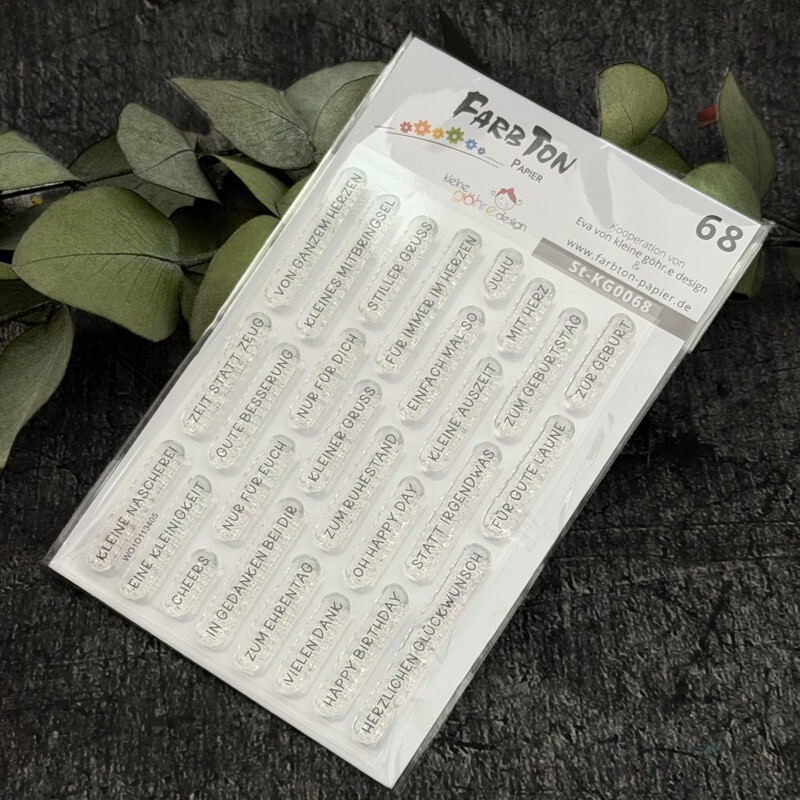 Stempelset Liebe Grüße Mini-Texte