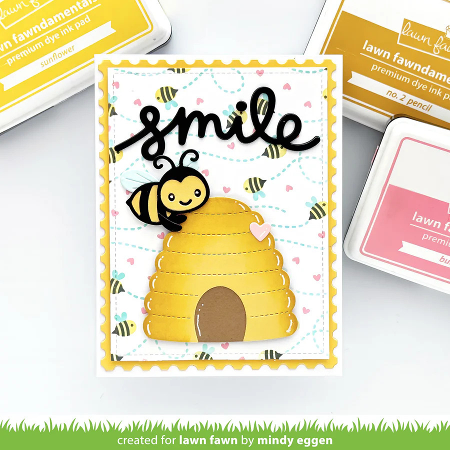 Schablone Bee Happy Background