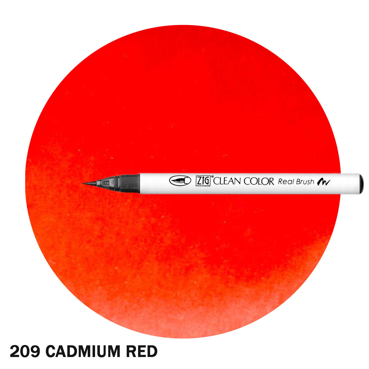 ZIG Clean Color Real Brush Marker Cadmium Red