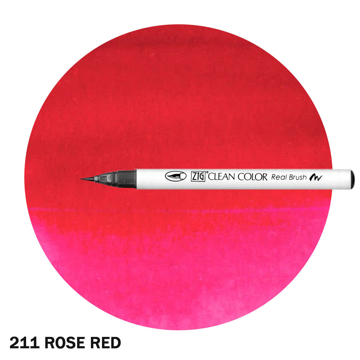 ZIG Clean Color Real Brush Marker Rose Red