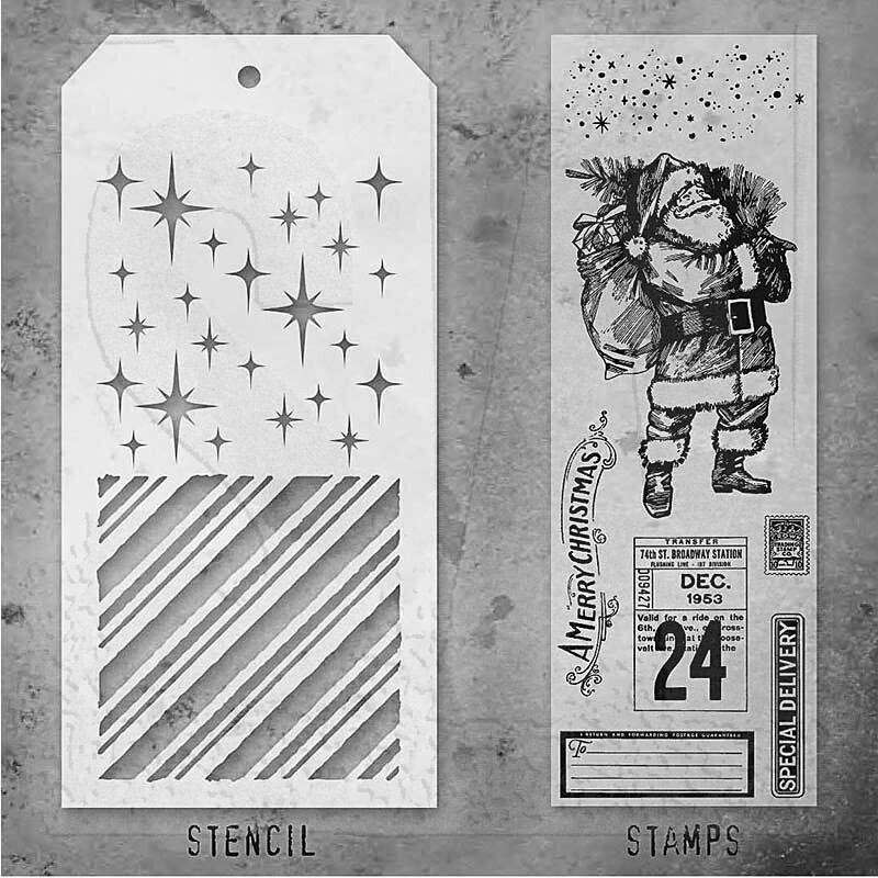 Tim Holtz Mixed Media Stamps & Stencil #31