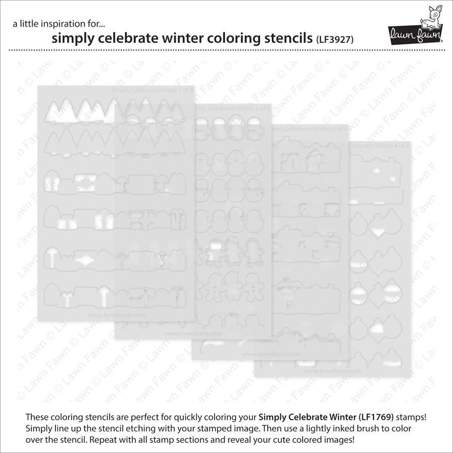Coloring Stencil Simply Celebrate Winter