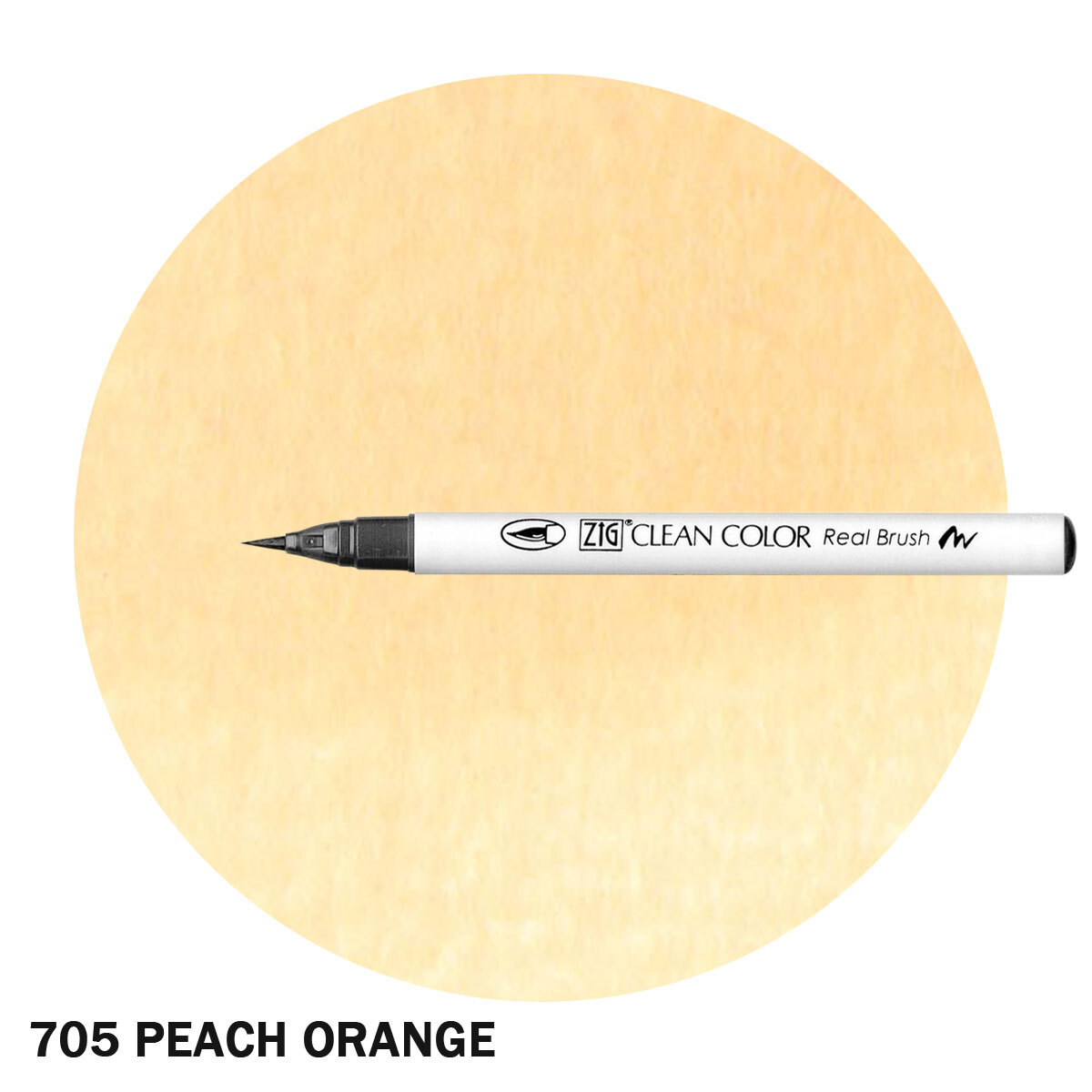 ZIG Clean Color Real Brush Marker Peach Orange