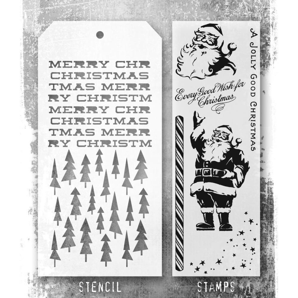 Tim Holtz Mixed Media Stamps & Stencil #89