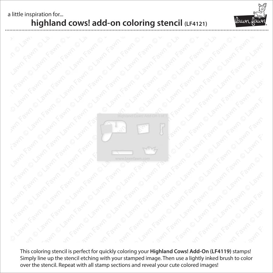 Coloring Stencils Highland Cows! Add-On