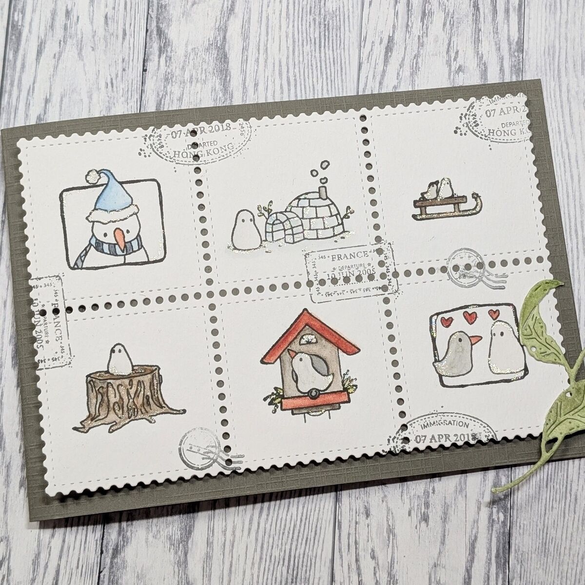 Stanze Postage Stamps Background Mod. 3