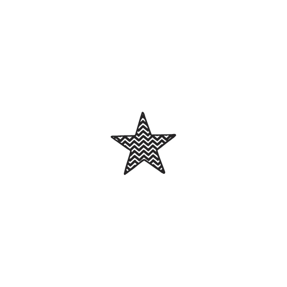 Ministempel Stern Chevron/Zickzack