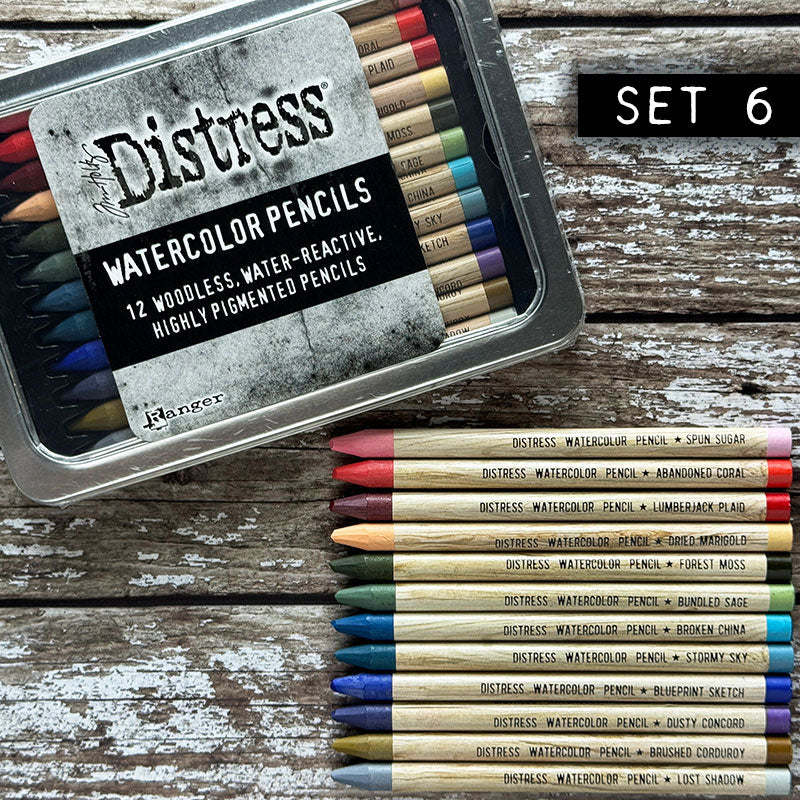 Distress Watercolor Pencils Kit #6