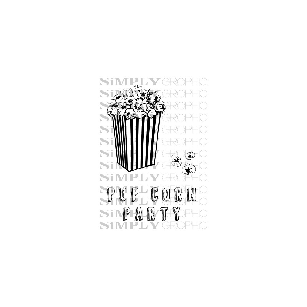 Clear Stamp Pop Corn Party