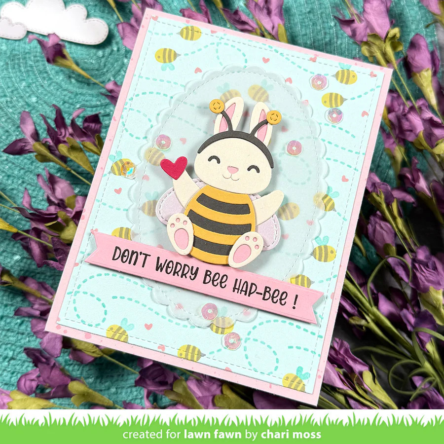 Schablone Bee Happy Background