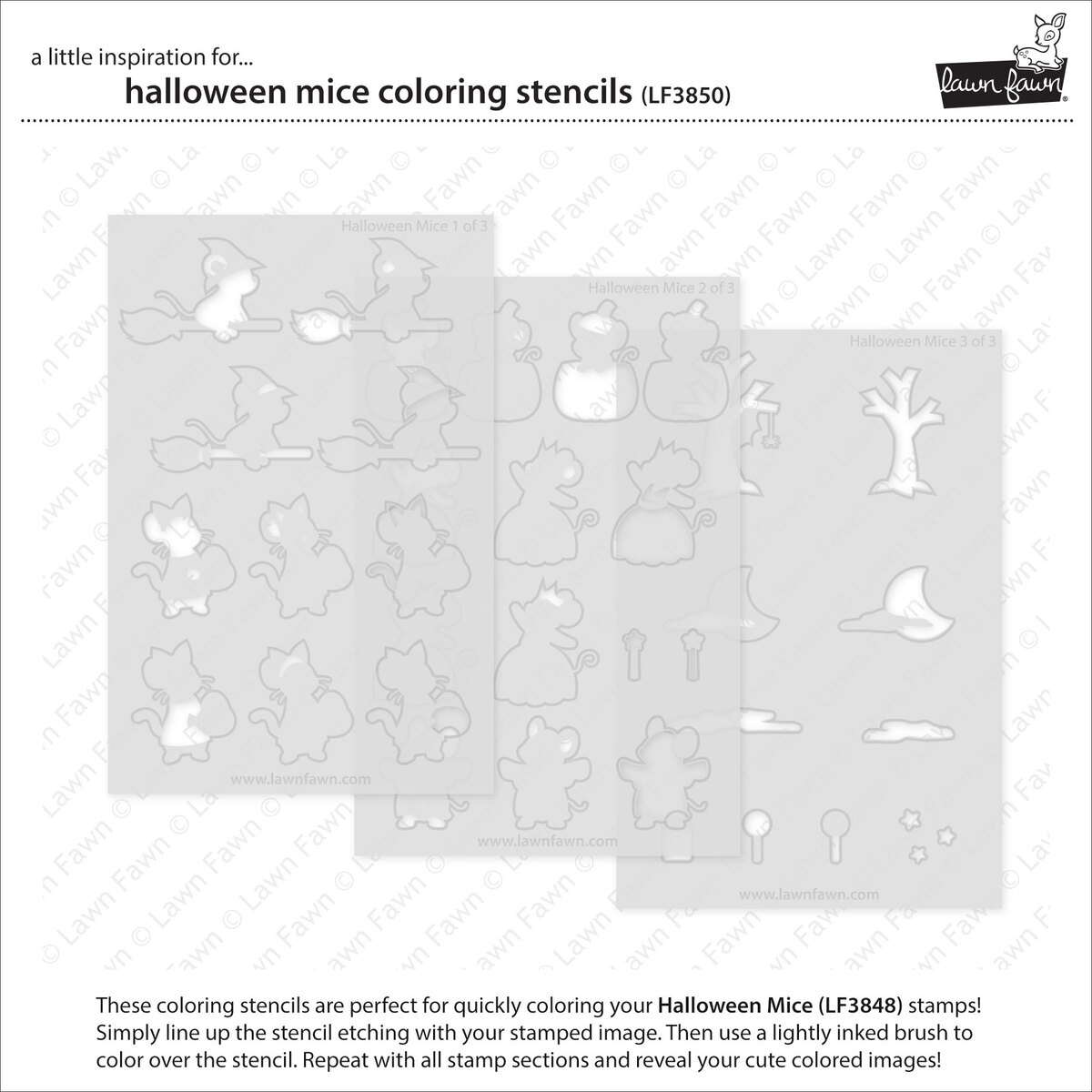 Coloring Stencils Halloween Mice