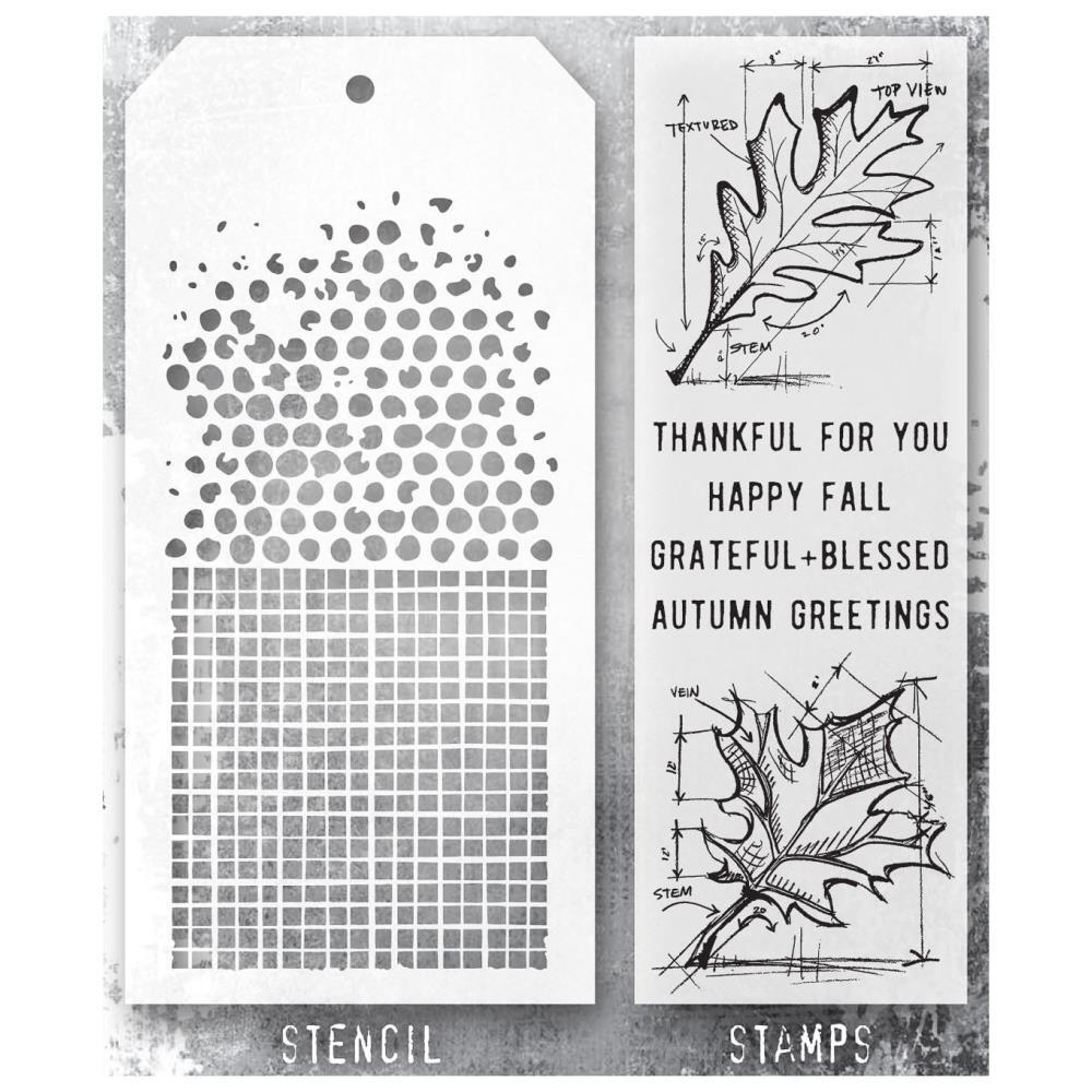 Tim Holtz Mixed Media Stamps & Stencil #51 Tim Holtz Mixed Media Stamps & Stencil #51