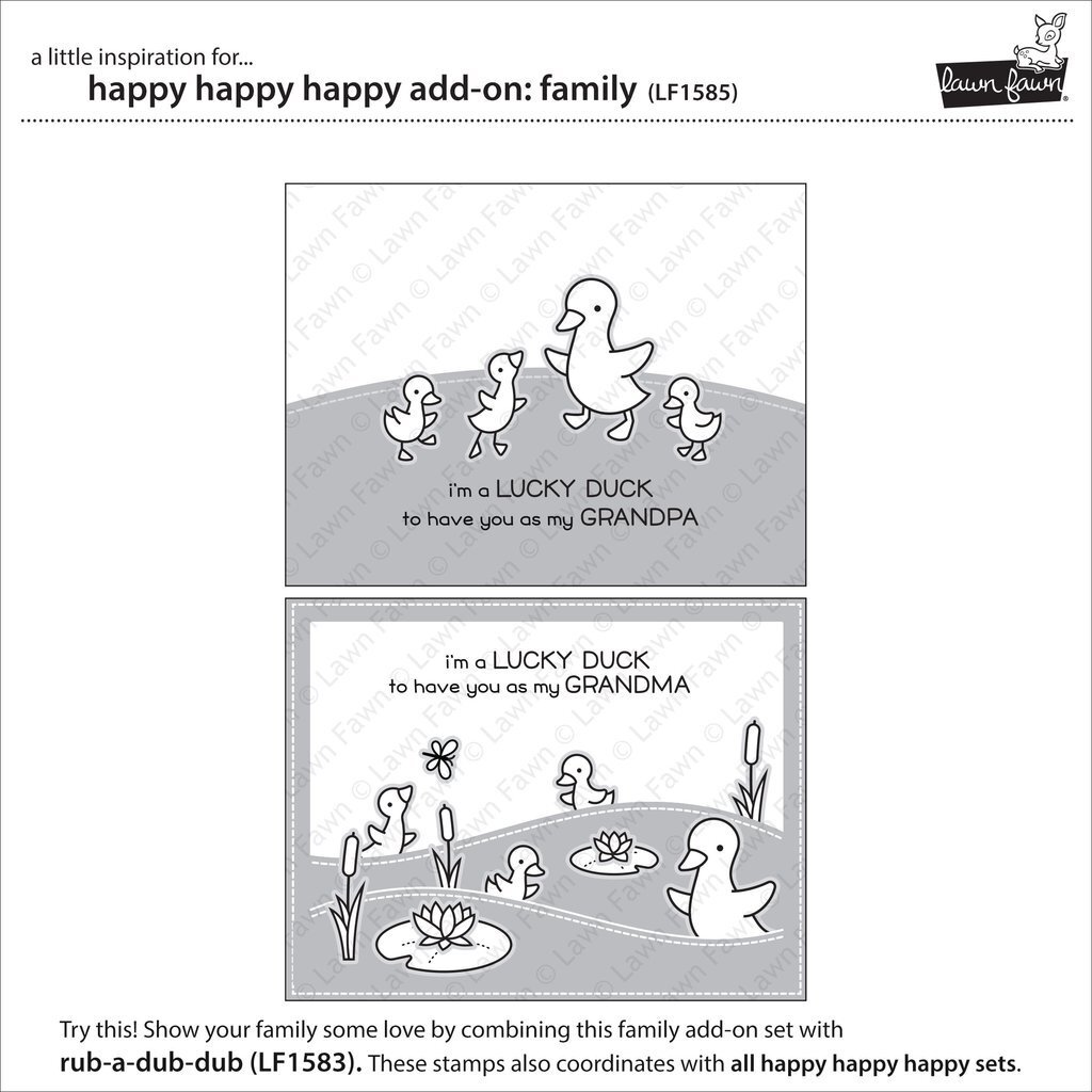 Set Stempel/Stanzen Happy Happy Happy Add-On Family