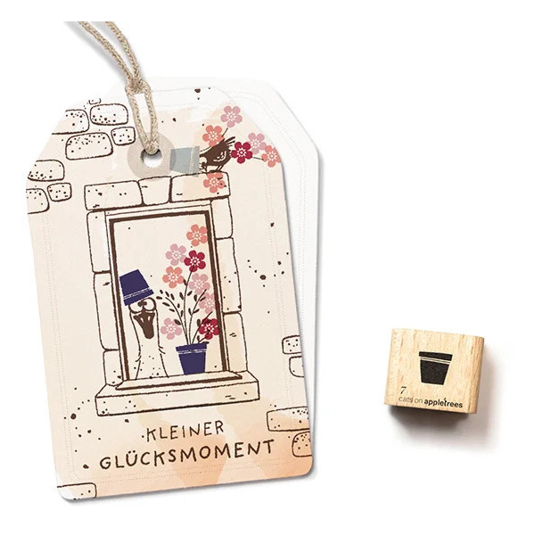 Ministempel Blumentopf Ton