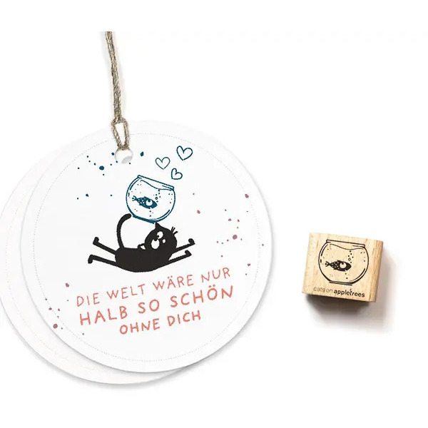 Ministempel Goldfischglas