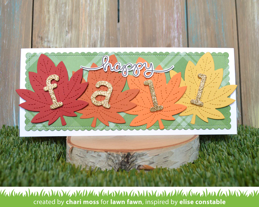 Stanzen Outside In Stitched Maple Leaf