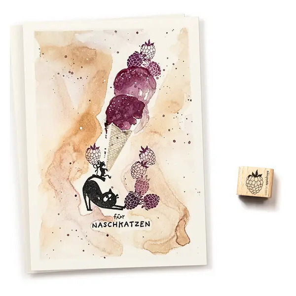 Ministempel Brombeere Kontur