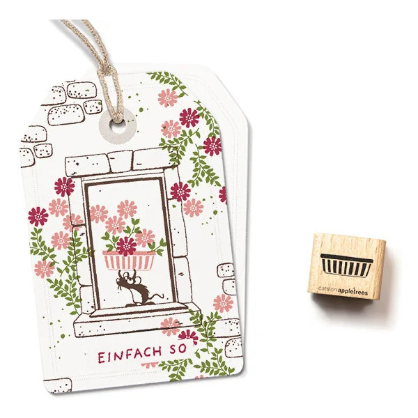 Ministempel Blumenkasten Streifen