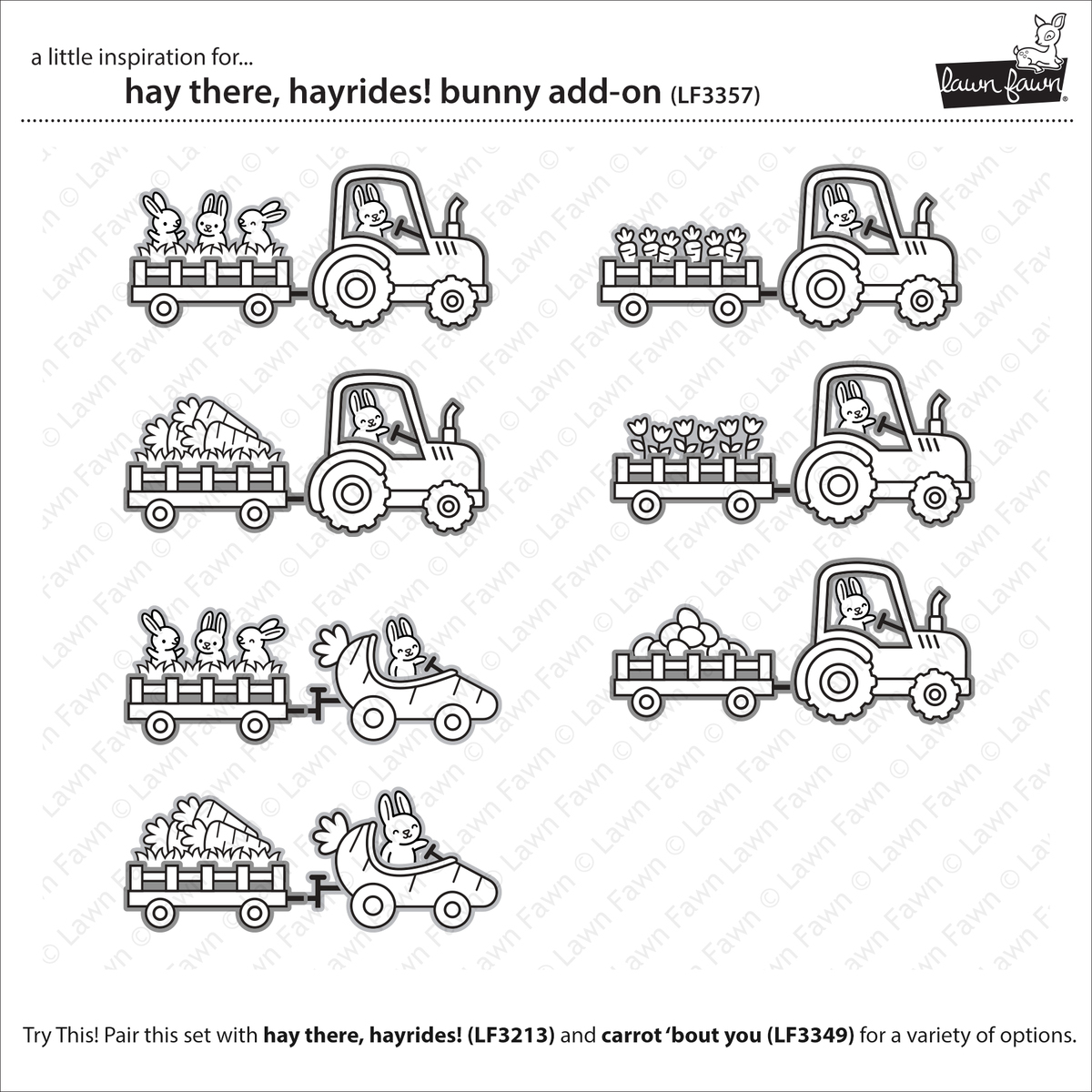 Clear Stamps Hay There, Hayrides! Bunny Add-On