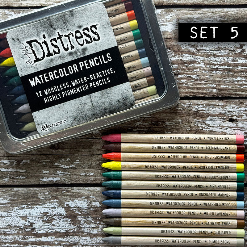 Distress Watercolor Pencils Kit #5