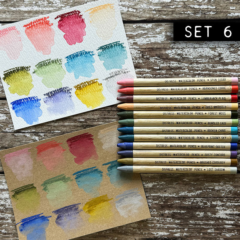 Distress Watercolor Pencils Kit #6