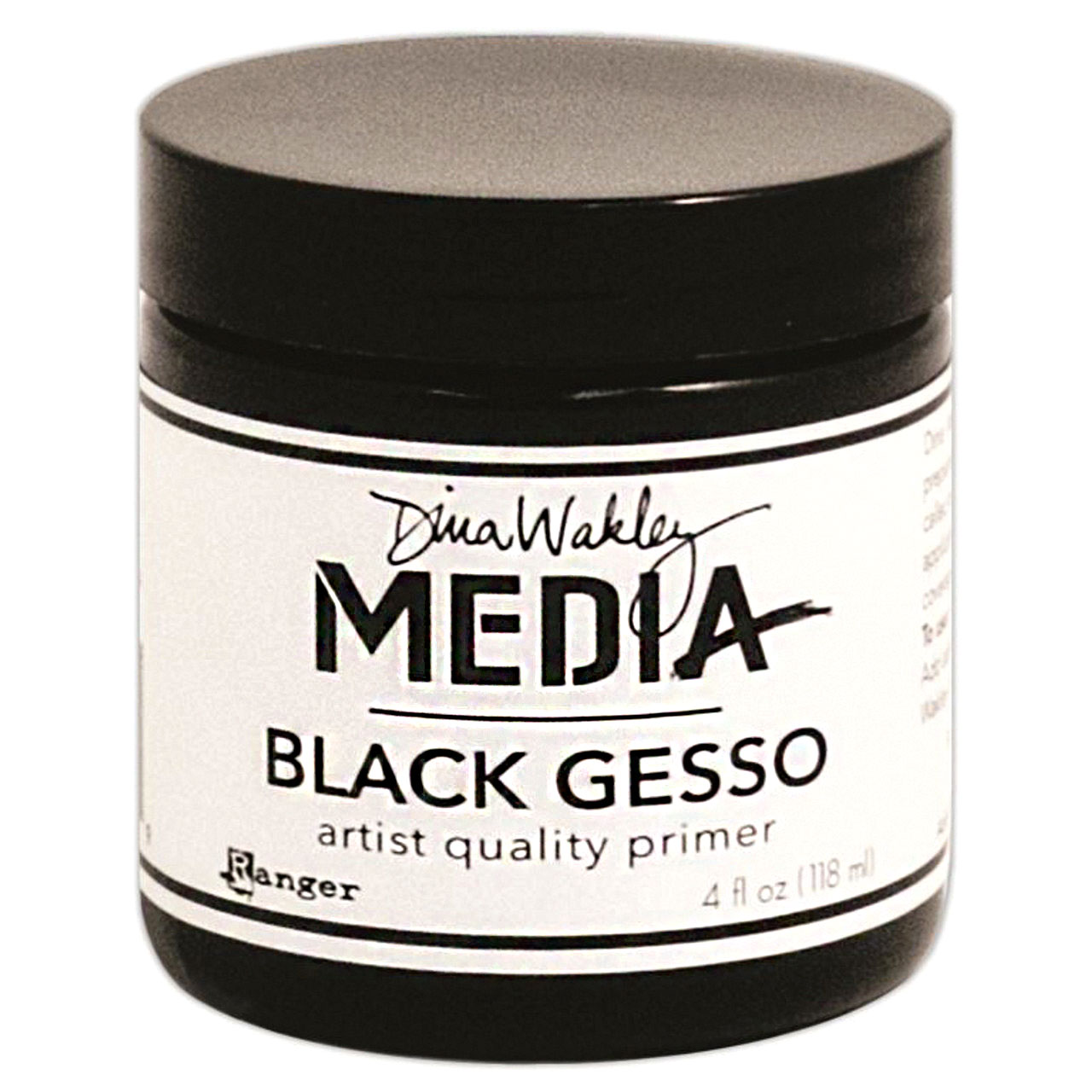 Media Gesso Black 4oz. Jar
