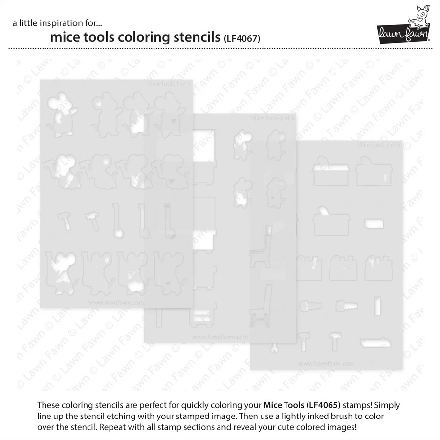 Coloring Stencil Mice Tools