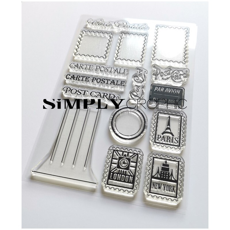 Clear Stamp Carte Postale