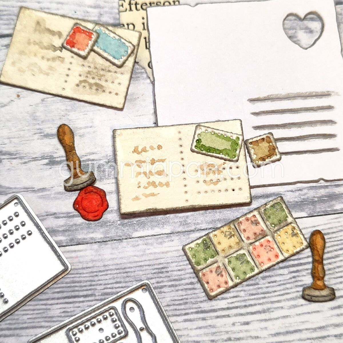 Stanze Mini Seals, Stamps and Letter