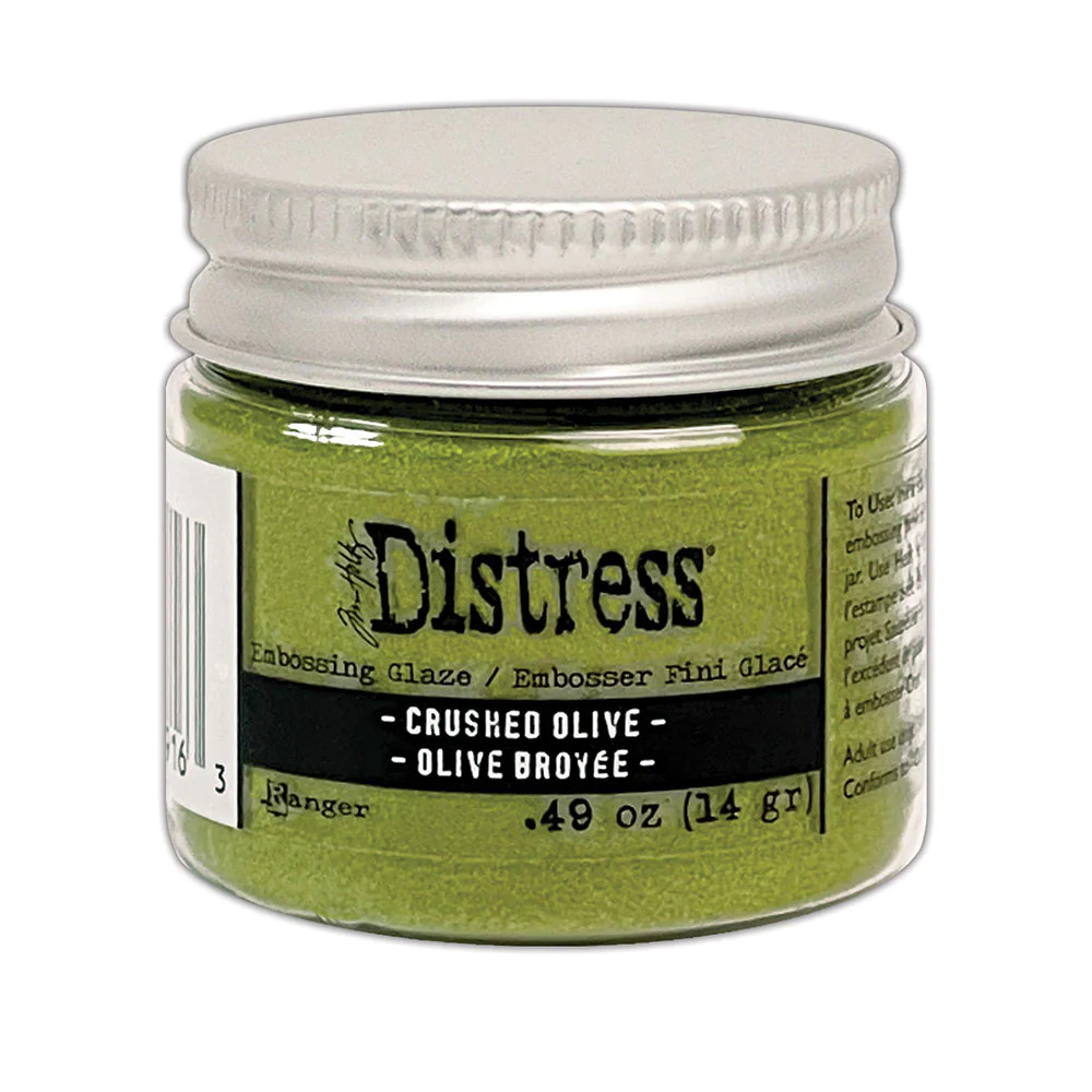 Distress Embossing Glaze Crushed Olive