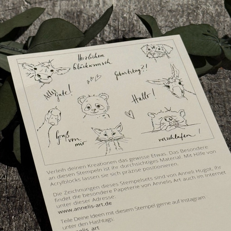 Stempelset Illustrierte Tiere